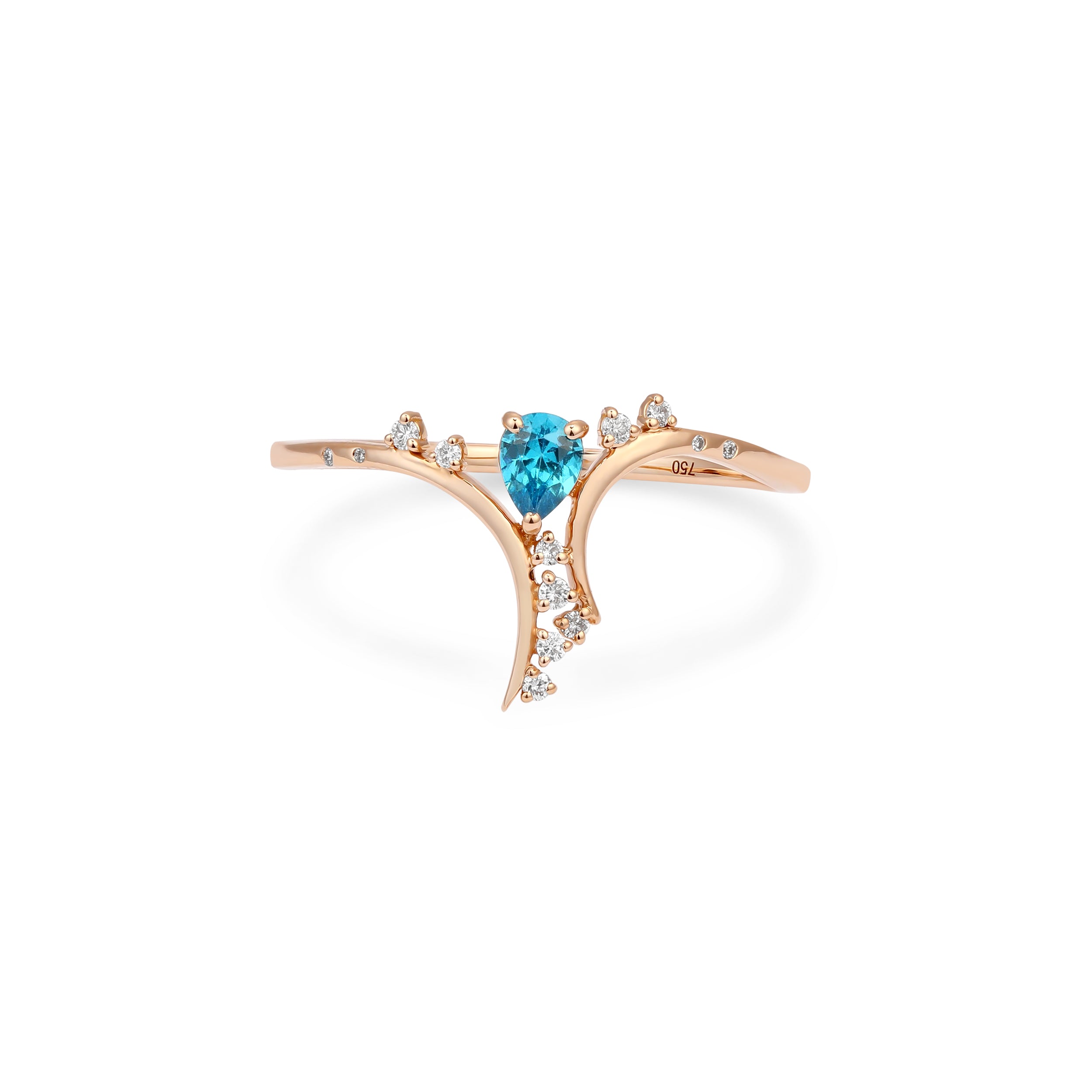 Ring Aqua Bloom