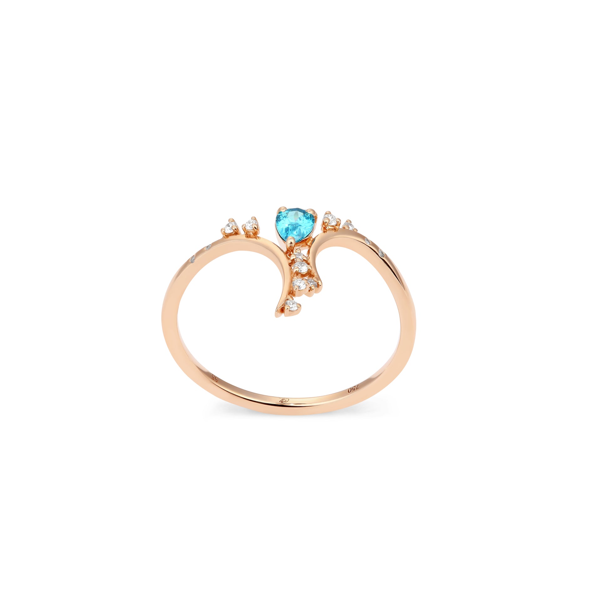 Ring Aqua Bloom