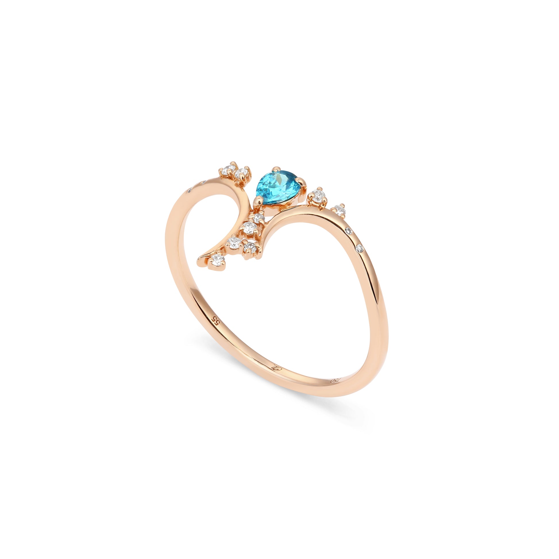Ring Aqua Bloom